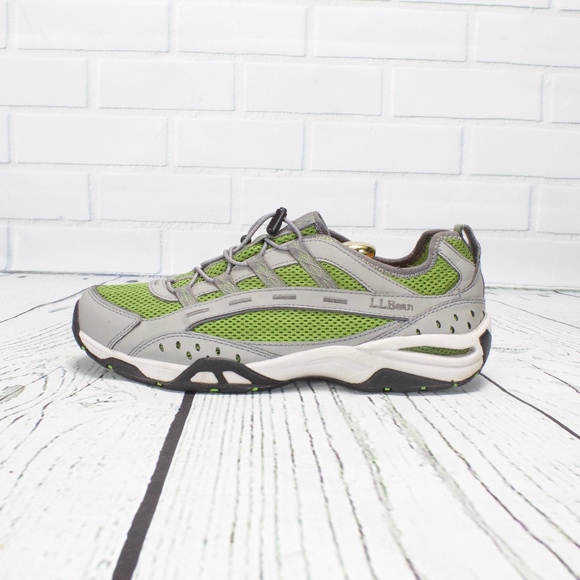 L.L. Bean Other - LL Bean Vented Green Gray Sneakers Size 8 WIDE